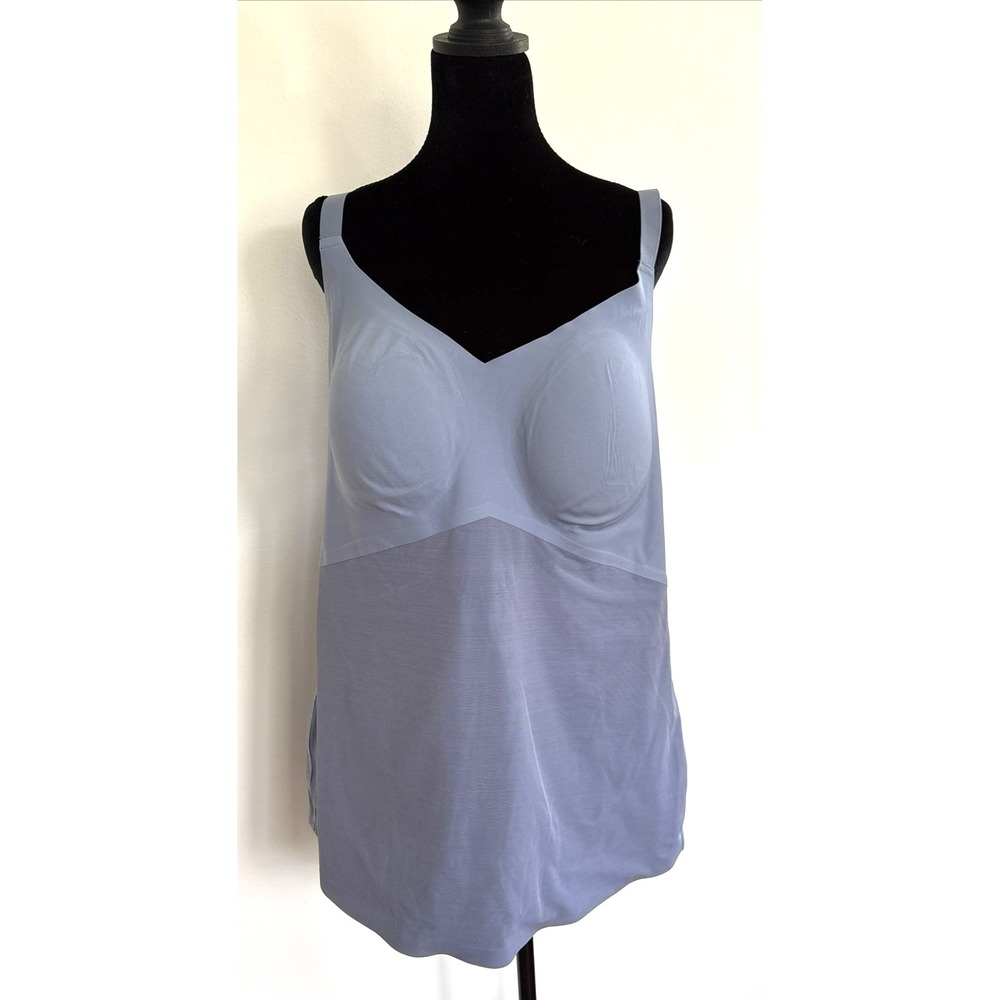 Honeylove LiftWear Cami Dusty Blue Smoothing Wire-Free Shaper Tank Top 4X NEW
